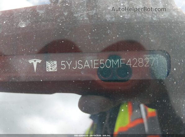 5YJSA1E50MF428271 2021 TESLA MODEL S Серый Вид подкапотного пространства