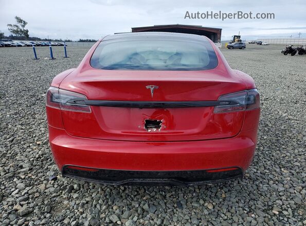 5YJSA1E50MF454384 2021 TESLA MODEL Красный Вид сзади