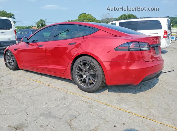 5YJSA1E50NF487290 2022 TESLA MODEL Red უკანა მარცხენა