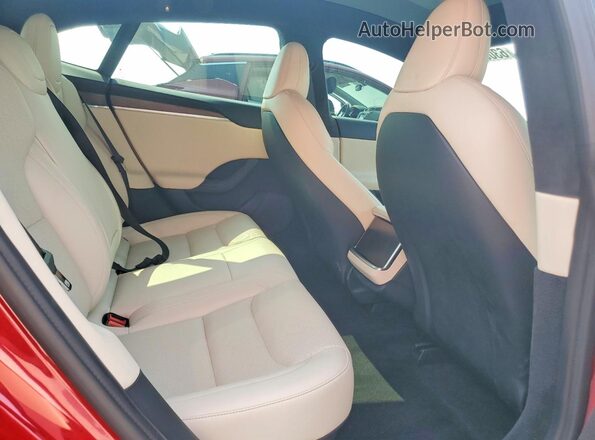 5YJSA1E50NF487290 2022 TESLA MODEL Red უკანა სავარძლების ხედი