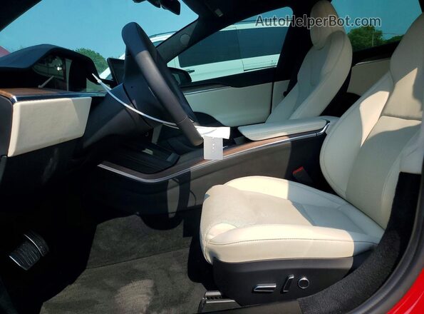 5YJSA1E50NF487290 2022 TESLA MODEL Red წინა სალონის ხედი