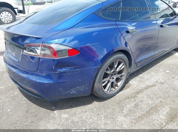 5YJSA1E52MF428398 2021 TESLA MODEL S Blue წინა ხედი