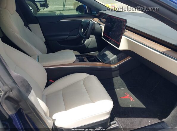 5YJSA1E52MF428398 2021 TESLA MODEL S Blue წინა სალონის ხედი