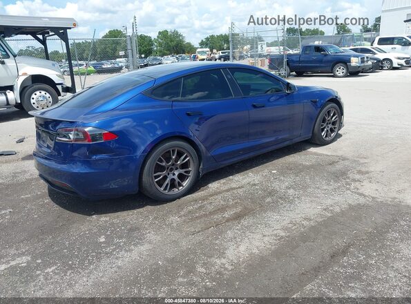 5YJSA1E52MF428398 2021 TESLA MODEL S Blue უკანა მარჯვენა