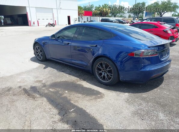 5YJSA1E52MF428398 2021 TESLA MODEL S Blue უკანა მარცხენა