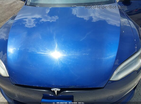 5YJSA1E52MF428398 2021 TESLA MODEL S Blue უკანა ხედი