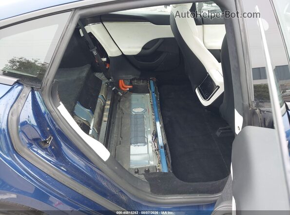 5YJSA1E54MF428368 2021 TESLA MODEL S Blue Вид наклейки з VIN-кодом