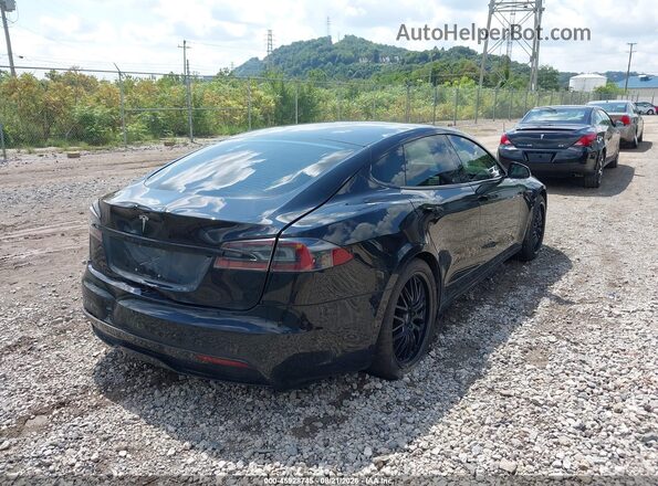 5YJSA1E54NF469486 2022 TESLA MODEL S Черный Задняя правая четверть