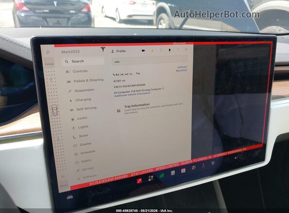 5YJSA1E54NF469486 2022 TESLA MODEL S Черный 