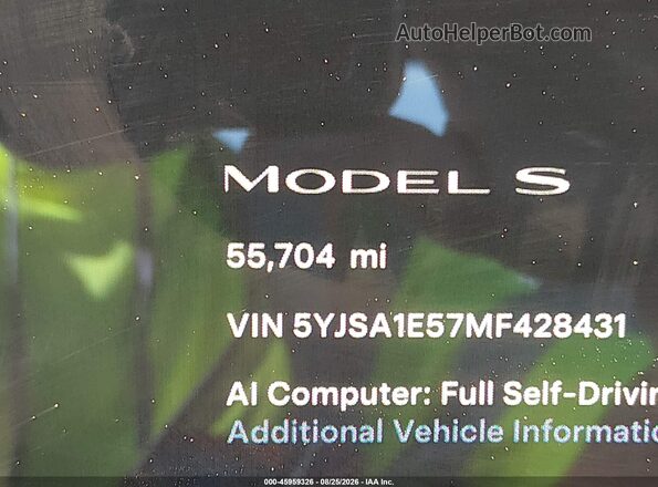 5YJSA1E57MF428431 2021 TESLA MODEL S Blue 