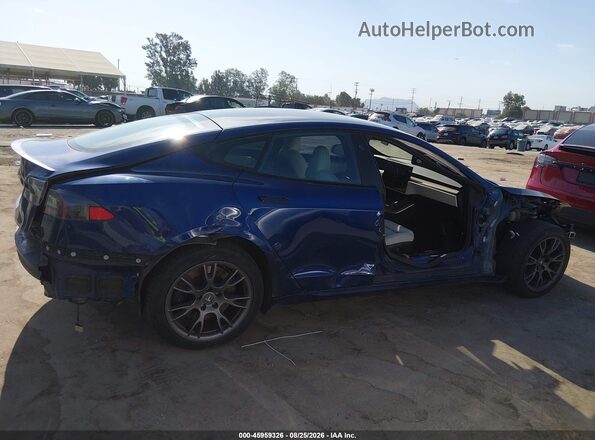 5YJSA1E57MF428431 2021 TESLA MODEL S Blue Vista interior trasera