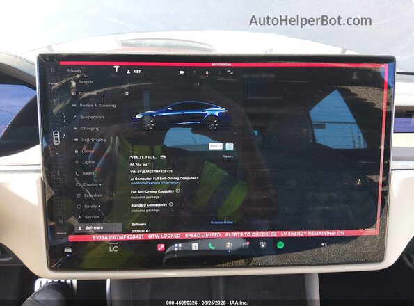 5YJSA1E57MF428431 2021 TESLA MODEL S Blue 