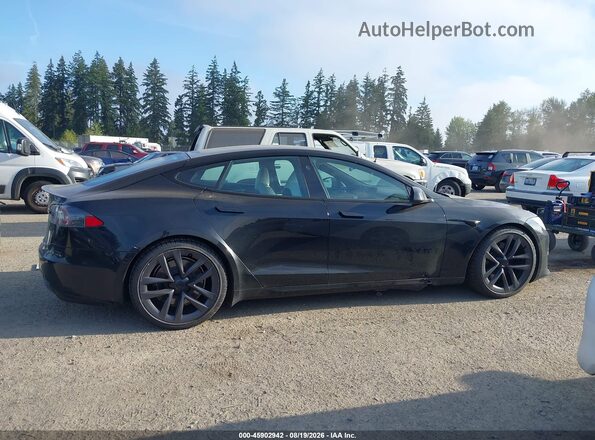 5YJSA1E57MF428445 2021 TESLA MODEL S Black უკანა სალონის ხედი