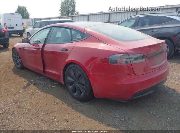 5YJSA1E57NF467795 2022 TESLA MODEL S Red Tył lewy