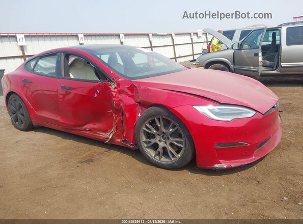 5YJSA1E57NF467795 2022 TESLA MODEL S Red Widok wnętrza 360 stopni