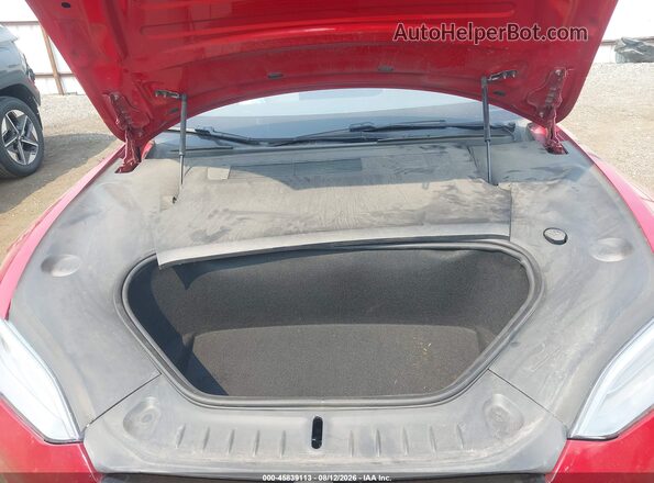 5YJSA1E57NF467795 2022 TESLA MODEL S Red Widok z tyłu