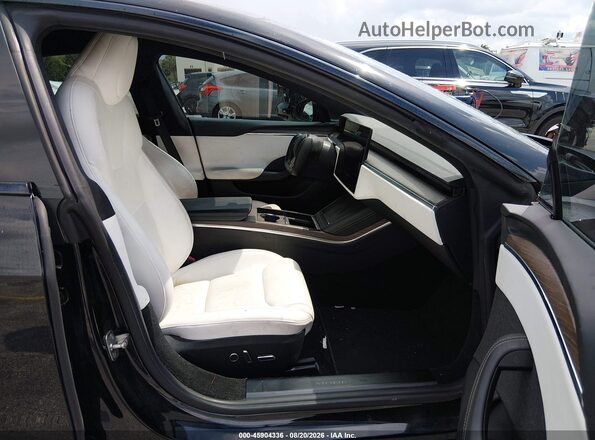 5YJSA1E58MF428454 2021 TESLA MODEL S Black Вид салону спереду