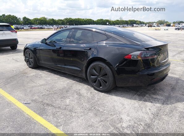 5YJSA1E58MF428454 2021 TESLA MODEL S Black Задня ліва чверть