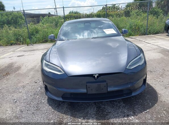 5YJSA1E58MF430186 2021 TESLA MODEL S Gray ხელსაწყოთა პანელის ხედი