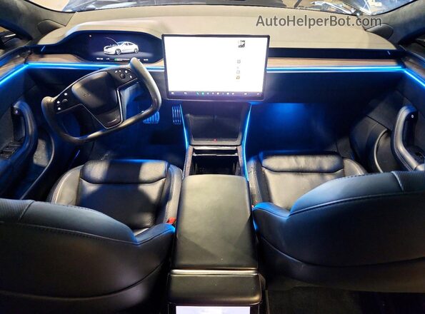 5YJSA1E58MF432214 2021 TESLA MODEL Черный Вид панели приборов