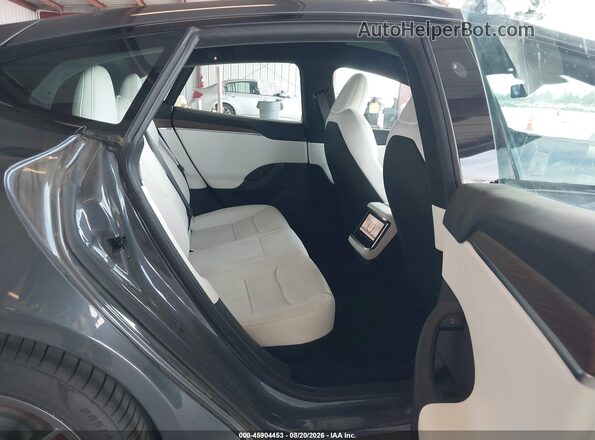 5YJSA1E58NF478269 2022 TESLA MODEL S Gray Widok naklejki z numerem VIN