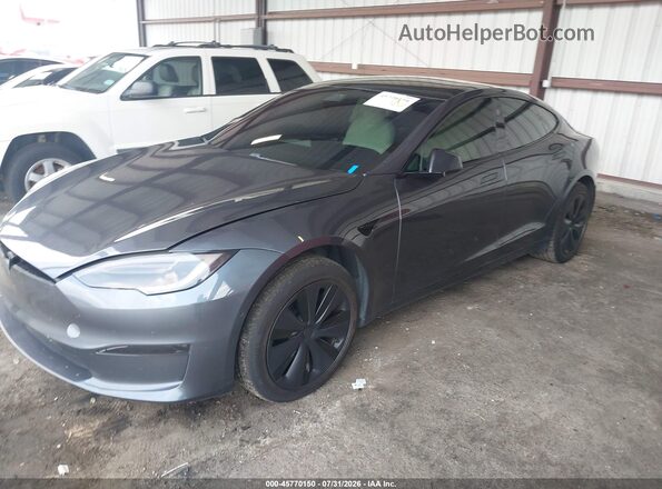 5YJSA1E59MF428477 2021 TESLA MODEL S Белый Передняя левая четверть