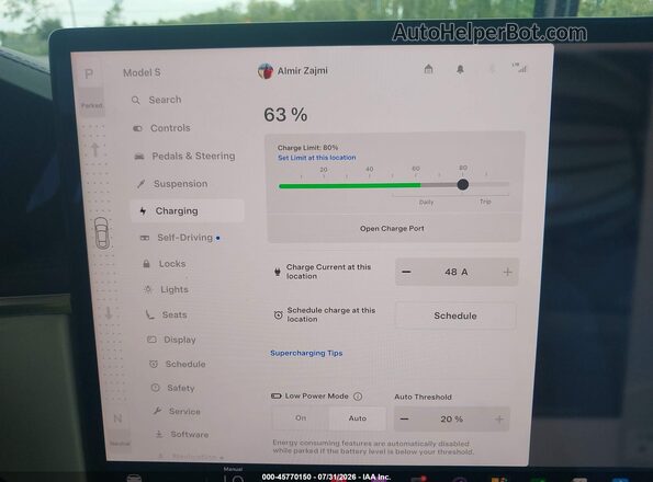 5YJSA1E59MF428477 2021 TESLA MODEL S Белый 