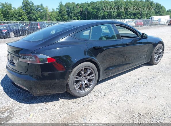 5YJSA1E5XMF428343 2021 TESLA MODEL S Черный Задняя правая четверть