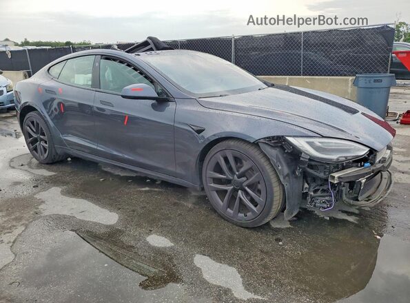5YJSA1E5XMF434160 2021 TESLA MODEL Gray წინა მარჯვენა