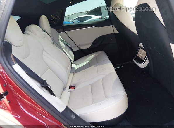 5YJSA1E5XNF471839 2022 TESLA MODEL S Red Widok naklejki z numerem VIN