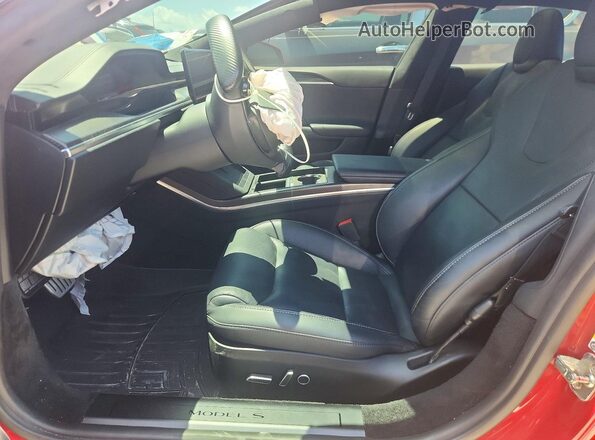 5YJSA1E60MF434693 2021 TESLA MODEL Красный Вид салона спереди