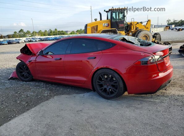 5YJSA1E60MF434693 2021 TESLA MODEL Красный Задняя левая четверть