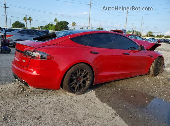 5YJSA1E60MF434693 2021 TESLA MODEL Красный Задняя правая четверть