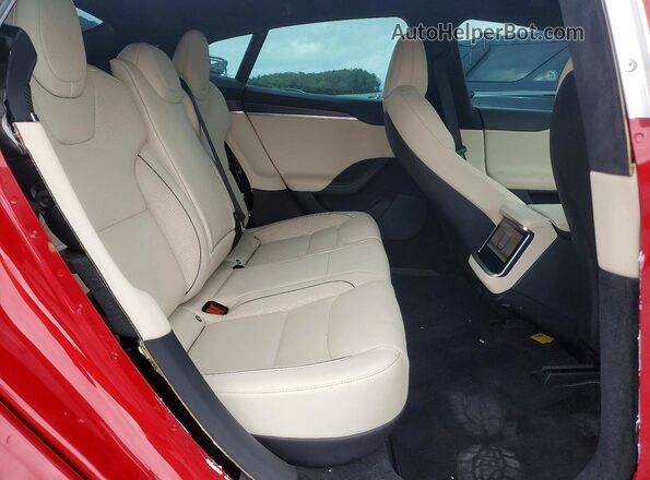 5YJSA1E62NF472248 2022 TESLA MODEL Красный Вид задних сидений