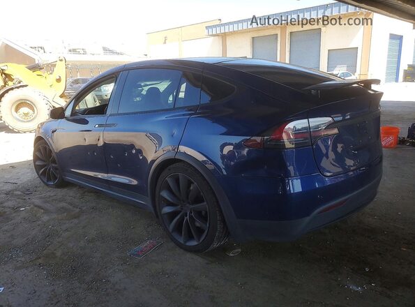 5YJXCAE26HF044314 2017 TESLA MODEL Blue Trasero izquierdo