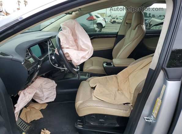 5YJXCAE28GF020966 2016 TESLA MODEL Silver Vista interior delantera