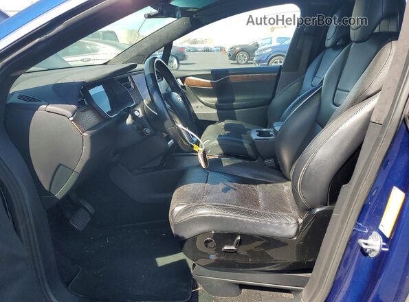 5YJXCBE27GF015649 2016 TESLA MODEL Blue წინა სალონის ხედი