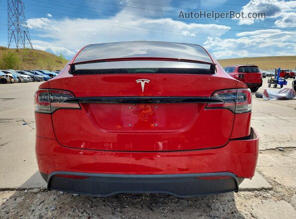 5YJXCBE57MF326567 2021 TESLA MODEL Красный Вид задней части салона