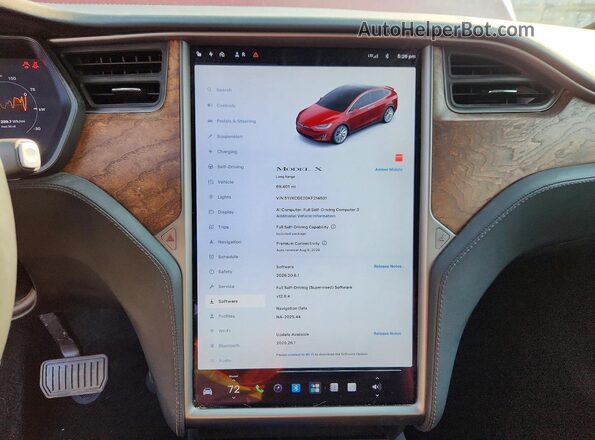 5YJXCDE20KF214501 2019 TESLA MODEL Red Widok zestawu wskaźników