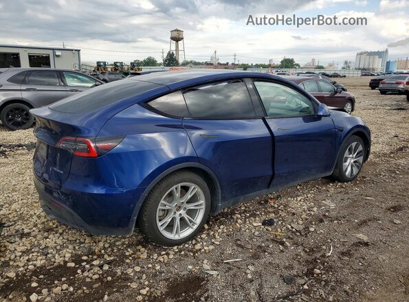 5YJYGAEE0MF113141 2021 TESLA MODEL Blue Trasero derecho