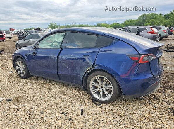 5YJYGAEE0MF113141 2021 TESLA MODEL Blue Trasero izquierdo