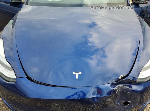 5YJYGAEE0MF113141 2021 TESLA MODEL Blue Vista del compartimento del motor