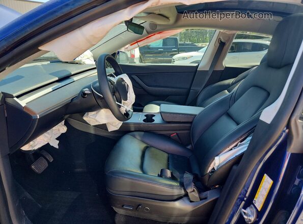 5YJYGAEE0MF196165 2021 TESLA MODEL Blue წინა სალონის ხედი