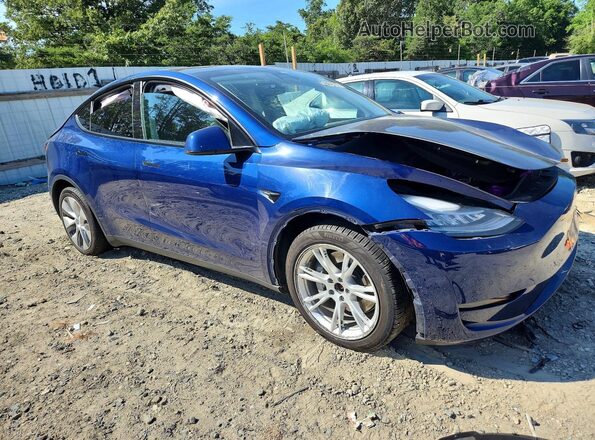 5YJYGAEE0MF196165 2021 TESLA MODEL Blue წინა მარჯვენა