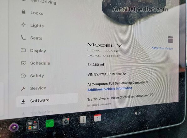 5YJYGAEE1MF155172 2021 TESLA MODEL Серый Вид щитка приборов