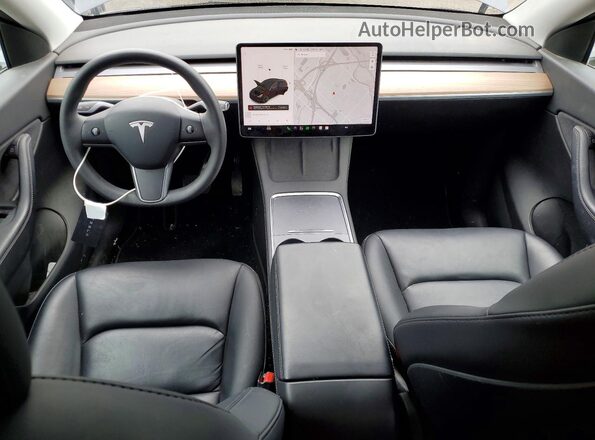 5YJYGAEE1MF155172 2021 TESLA MODEL Серый Вид панели приборов