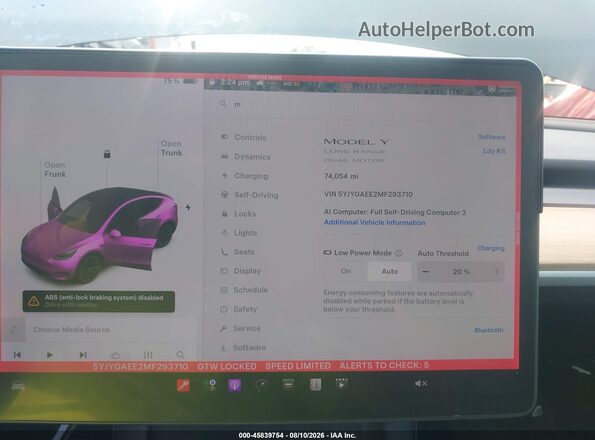 5YJYGAEE2MF293710 2021 TESLA MODEL Y Black Հետևի նստատեղերի տեսք