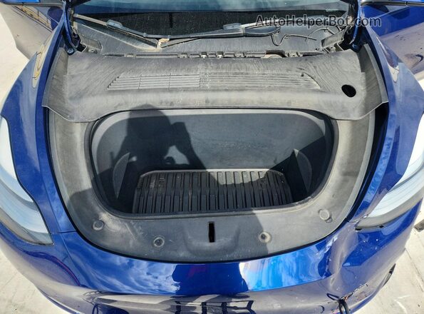 5YJYGAEE3MF196158 2021 TESLA MODEL Blue Vista del compartimento del motor