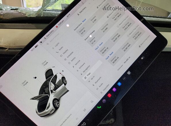 5YJYGAEE4MF183550 2021 TESLA MODEL Белый Вид щитка приборов