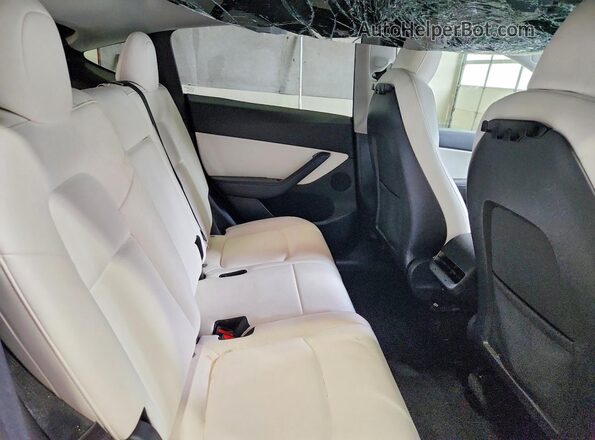 5YJYGAEE4MF183550 2021 TESLA MODEL Белый Вид задних сидений